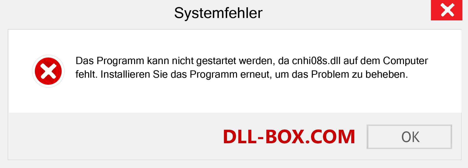 cnhi08s.dll-Datei fehlt?. Download für Windows 7, 8, 10 - Fix cnhi08s dll Missing Error unter Windows, Fotos, Bildern