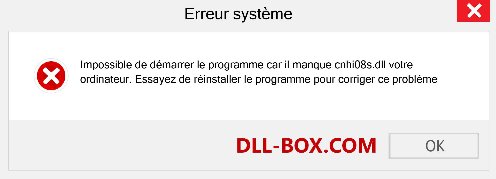 Le fichier cnhi08s.dll est manquant ?. Télécharger pour Windows 7, 8, 10 - Correction de l'erreur manquante cnhi08s dll sur Windows, photos, images